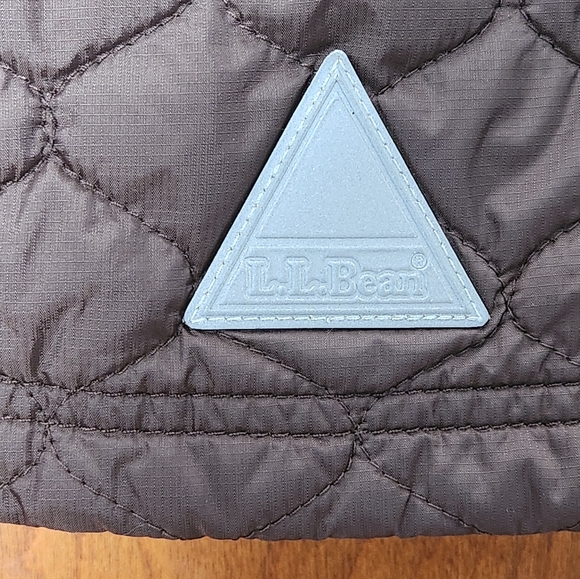 LL Bean Brown Quilted Insulated Vest With Full Zipper And Pockets - Picture 4 of 5